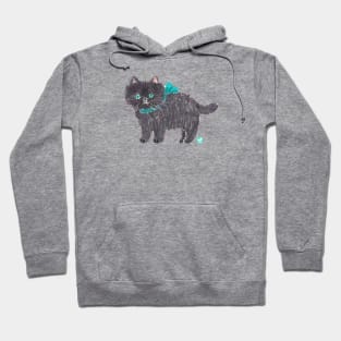 Blue Ribbon Cat Hoodie